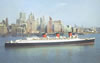 RMS Queen Mary leaving New York