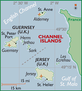 Map of the Channel Islands